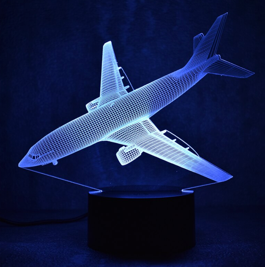 LAMPE ILLUSION 3D Avion de chasse Corsair F4U ailes repliées EUR 29,90 - FR