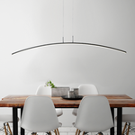 Lustre Design Moderne à LED Arc-de-cercle noir