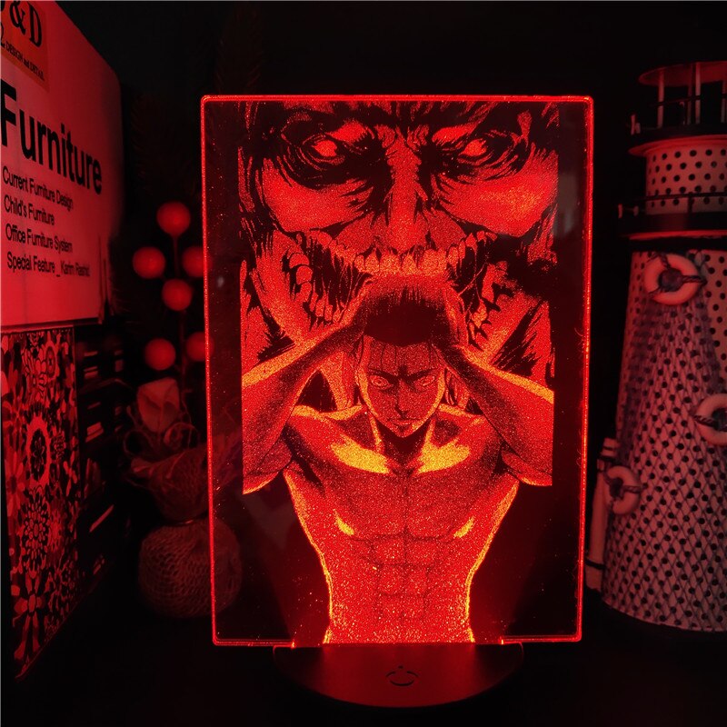 Lampe 3D Tactile Veilleuses Enfant MY939 Attack on Titan 16 Couleurs avec Telecommande Lampe 3D Tactile Veilleuses Enfant MY939 Attack on Titan 16 Couleurs avec Telecommande