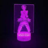 Lampe 3D Attaque des Titans Hange Zoe violet 