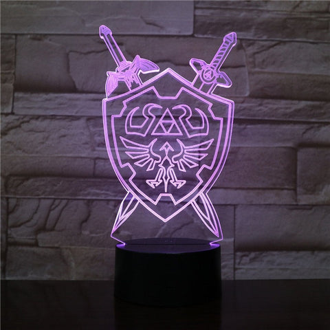 Lampe 3D Zelda Bouclier