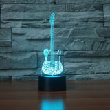 Veilleuse 3D guitare électrique