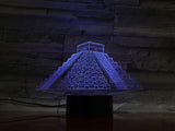 Lampe 3D pyramide maya
