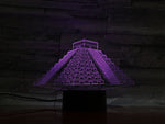 Lampe led 3D pyramide maya
