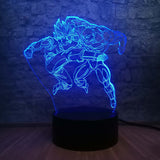 Lampe 3D Dragon Ball Z Super Sayian Combat bleu