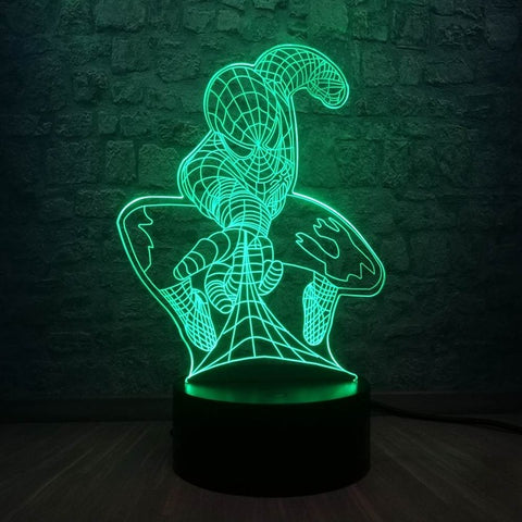 Lampe 3D Spiderman L'homme araignée