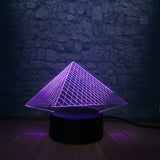 Lampe led 3D pyramide Égypte