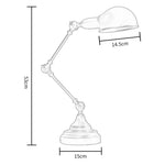 Lampe de Bureau Industrielle Metal V2 dimension