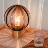 Lampe de Chevet Design CHRYSTAL ambre