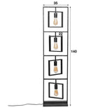 Lampadaire Industriel Design 4 Lampes