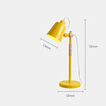 Lampe de Bureau Industrielle Vintage Design Jaune dimension