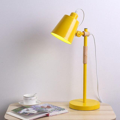 Lampe de Bureau Industrielle Vintage Design Jaune