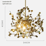 Lustre Design Chromé Arbre Feuilles Rondes dimensions