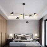 Lustre Design LED avec Abat-jours Triangles Style Loft chambre
