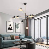 Lustre Design LED avec Abat-jours Triangles Style Loft salon