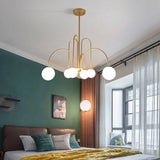 Lustre Design LED Pendant dorées Boules Verre Light led