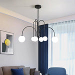 Lustre Design LED Pendant Boules Verre Light noire