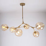 Lustre Design Doré avec Boules Verre Lindsey 