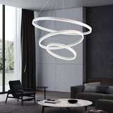 Lustre design cercles entrelacés (noir ou blanc)