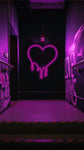 Lampe Néon Coeur Véritable violet