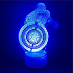 Lampe 3D The Avengers Captain America bleu 