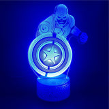 Lampe 3D The Avengers Captain America bleu 