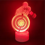 Lampe 3D The Avengers Captain America rouge