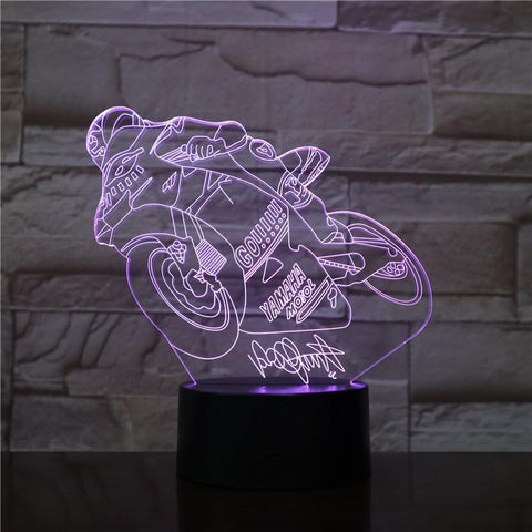 Lampe 3D Moto de Course