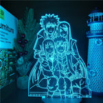 Lampe 3D Naruto Famille uzumaki