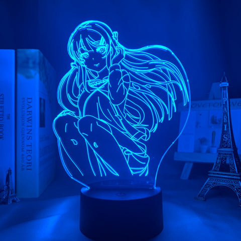 Lampe 3D Waifu Sakurajima Mai Mignonne