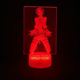 Lampe 3D Attaque des Titans Hange Zoe rouge 