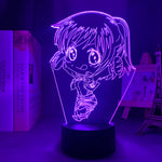Lampe manga 3D Attaque des Titans Sasha Braus Chibi violet
