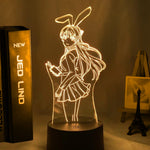 Lampe 3D Waifu Sakurajima Mai Écolière