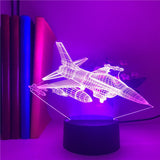Lampe illusion 3D Avion Fighter