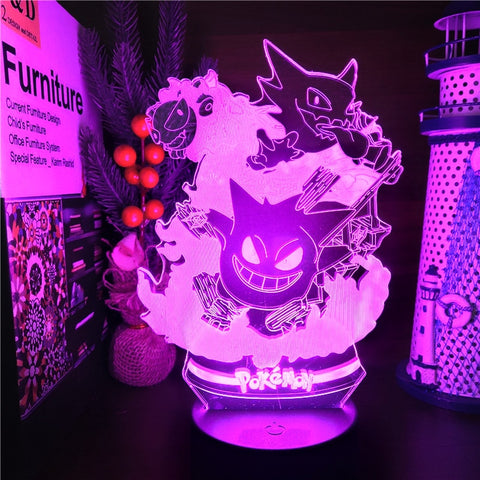 Lampe 3D Pokémon Ectoplasmes 