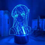 Lampe 3D Waifu Sakurajima Mai Malicieuse