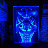Lampe 3D Attaque des Titans Eren Jaeger Contrôle bleu