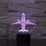 Lampe 3D Avion Boeing violet lampe design 