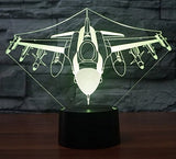 Lampe 3D Avion F-16 fighter illusion