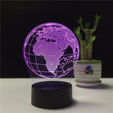 Lampe 3D Mappemonde violet