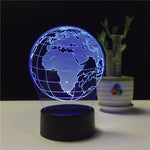 Lampe design 3D Mappemonde
