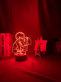 Lampe 3D My Hero Academia Bakugo et Himiko rouge illusion réaliste