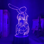 Lampe 3D Waifu Sakurajima Mai Bunny Girl