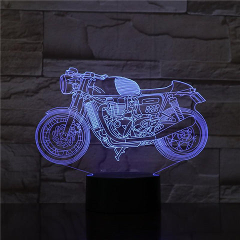 Lampe 3D Moto Vintage