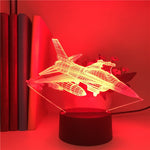 Lampe 3D Avion de guerre Fighter
