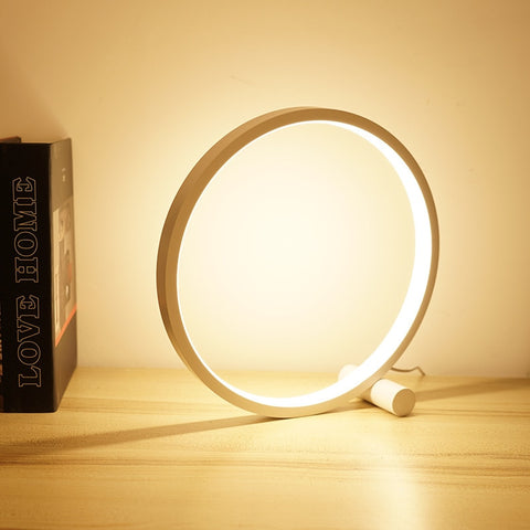 Lampe de chevet circulaire moderne blanc