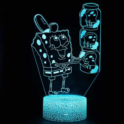 Lampe 3D <br> Bob l'éponge et ses Méduses