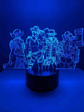 Lampe 3D Fornite Western Cowboy bleu