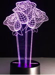 Lampe 3D <br> Roses