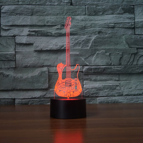 Lampe 3D Guitare électrique 